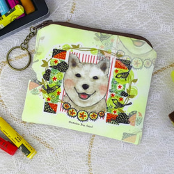 <秘境之生> 柴犬的幸福夏季（小型款）狗 / 零錢包 / 收納包 / 化妝包 / 插畫 / 手工縫製 第2張的照片
