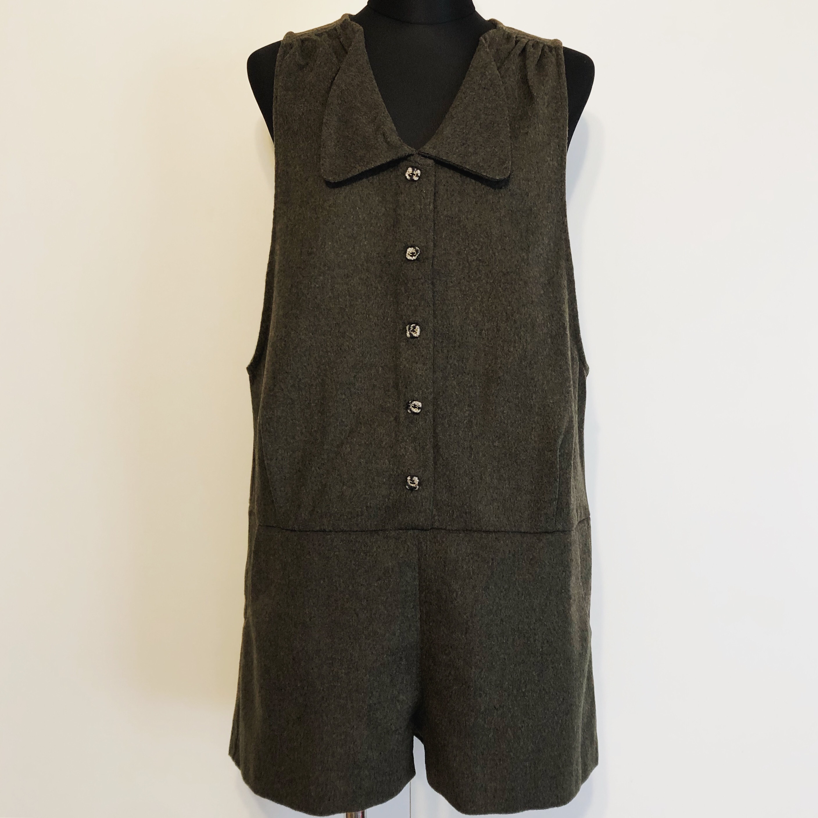 カシミア混WOOL オールインワン【KHAKI】