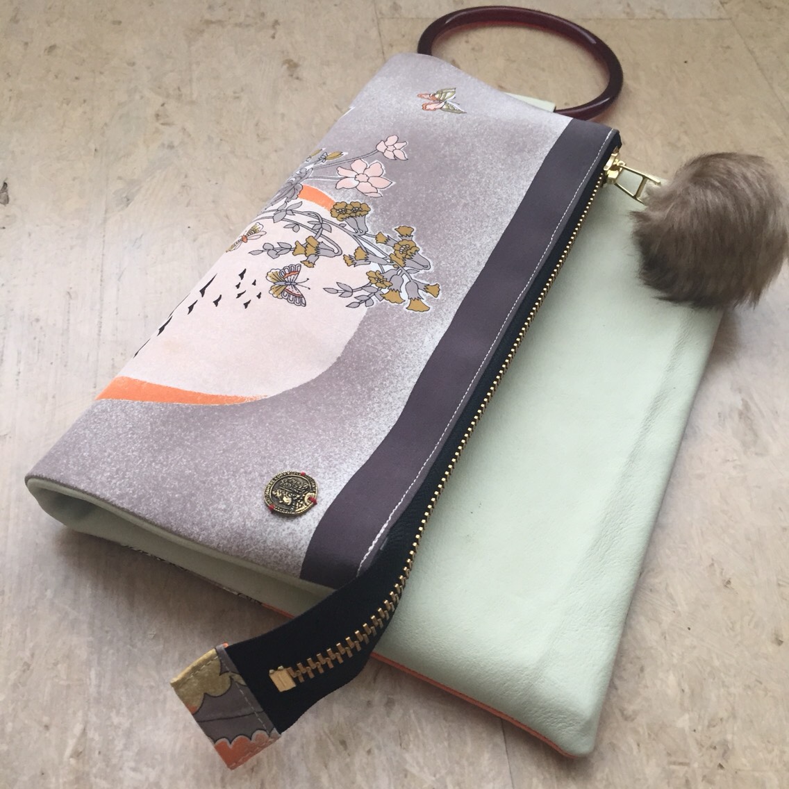 ヴィンテージスカーフBAG【IVORY】