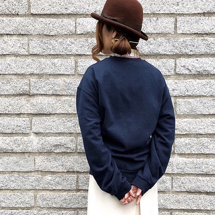 Lロゴ スウェット【NAVY】