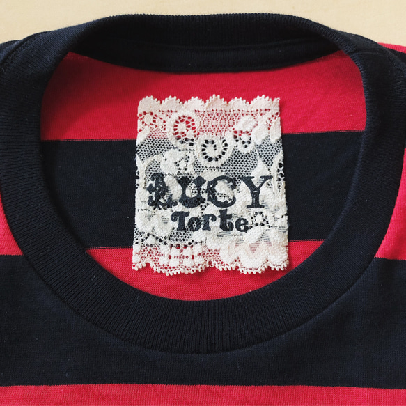 《Men’s》ロゴ ボーダーTee【BLACK×RED】 7枚目の画像