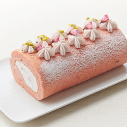 ☆神戸桜ロール☆kobe sweet sakura roll お祝いに　自分ご褒美に　春の桜ロールケーキ 3枚目の画像