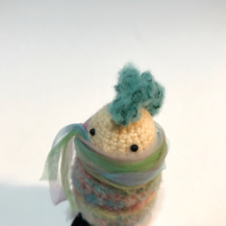 blue mohican haired amigurumi punks from maallong (mlg0041) 第2張的照片