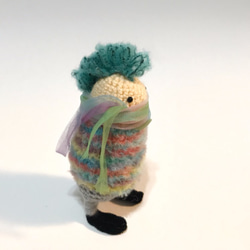 blue mohican haired amigurumi punks from maallong (mlg0041) 第4張的照片