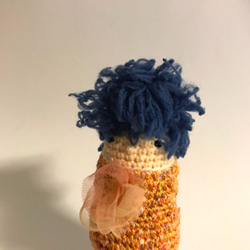 blue mop haired amigurumi from maallong (mlg0057) 第4張的照片