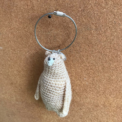 熊鑰匙扣，可向後伸展電線鑰匙扣Amigurumi（sb0002） 第6張的照片