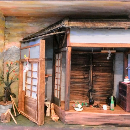 田舎のお正月 ミニチュアの家 昭和レトロ ドールハウス その他