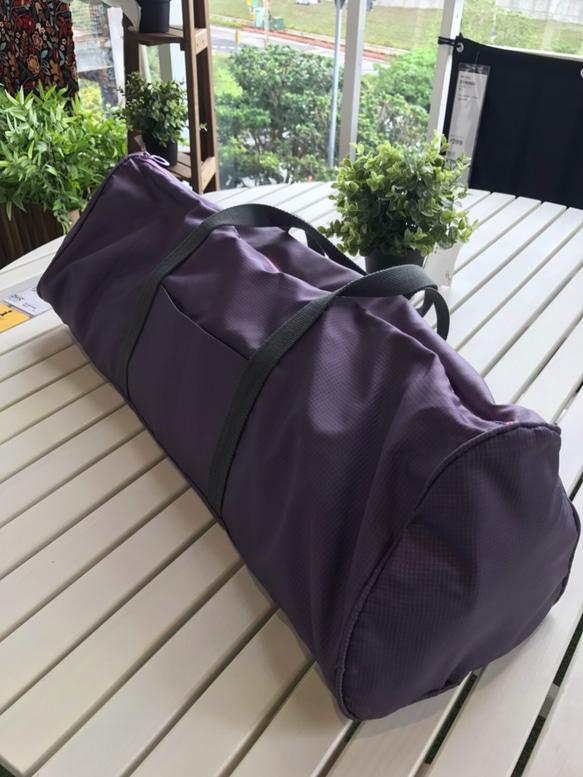 瑜珈墊收納袋/提袋/瑜珈墊側背袋。台灣製防水布 第2張的照片