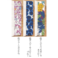 リバティ子供用立体マスク♬(ブルー系)(アルファベット刺繍)+100円で不織布付フィルターポケットノーズワイヤーポケット 5枚目の画像