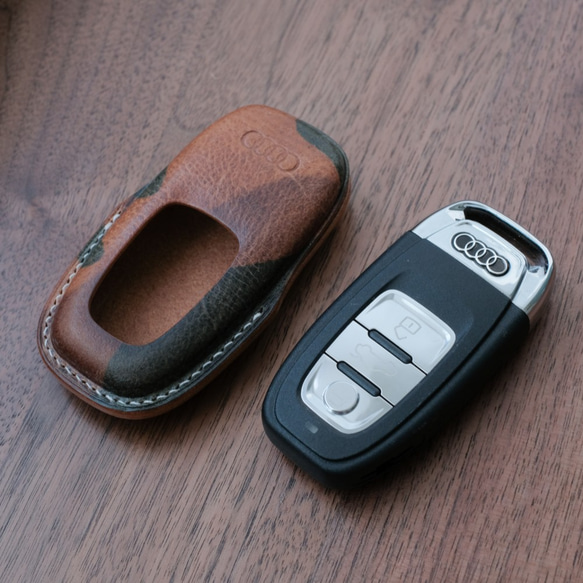奧迪 AUDI A4 A5 A6 A7 A8 Q2 Q3 Q5 Q7汽車鑰匙包鑰匙皮套 第1張的照片