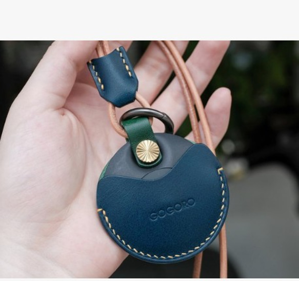 gogoro/gogoro2  EC-05 鑰匙專用皮套 Key holder / Buttero 綠藍跳色頸掛組 第1張的照片