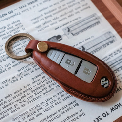 汽車鑰匙皮套 手工 汽車鑰匙圈 Suzuki SX4/Vitara 第2張的照片