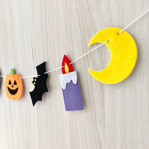 ハロウィンガーランド ガーランド ふわぽん 通販 12618135｜Creema