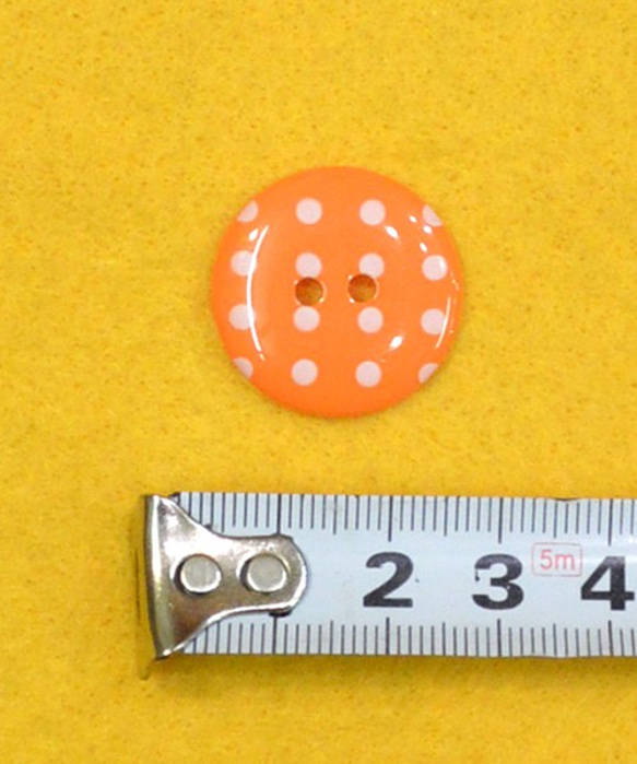プリントボタン　ドット　オレンジ[pntop103-6] 1枚目の画像