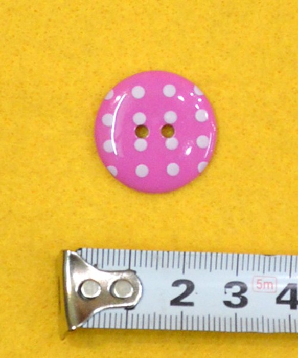 プリントボタン　ドット　ピンク[pntop103-4] 1枚目の画像