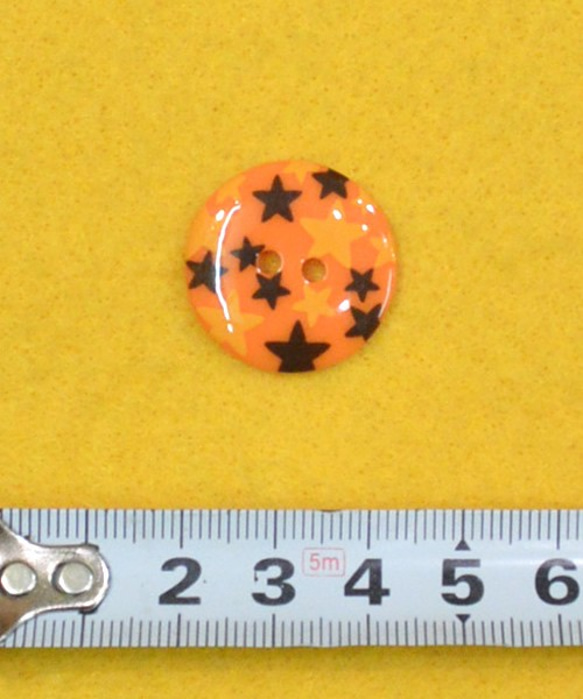 プリントボタン　星　オレンジ[pntop100-5] 1枚目の画像