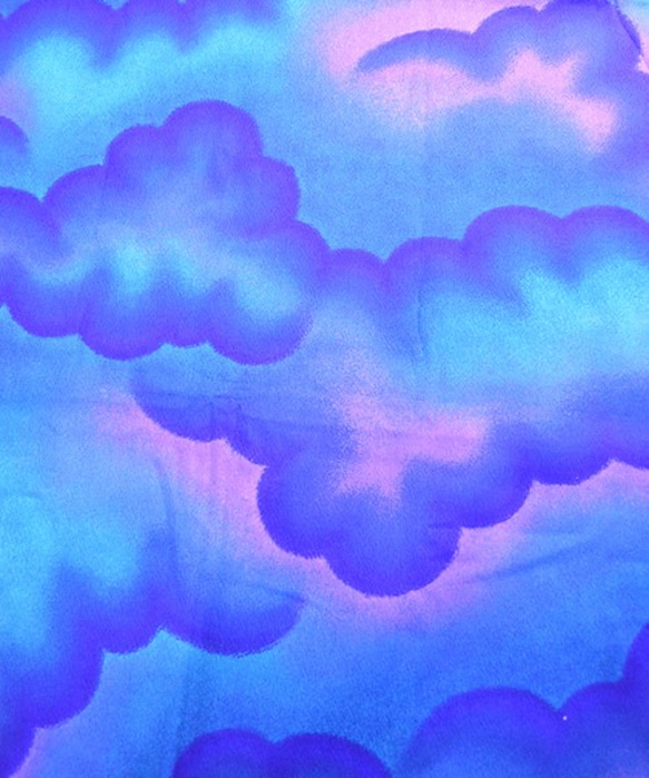 ヴィンテージ生地　CUT　雲ブルー[puufp10-6] 1枚目の画像