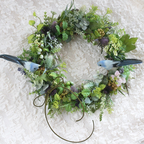 鳥と過ごすほっこりおうち時間♪幸せの青い鳥とグリーンたっぷりの  