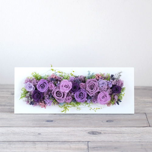 ギフトケース入り》ラベンダー香るプリザーブドフラワー・フレーム