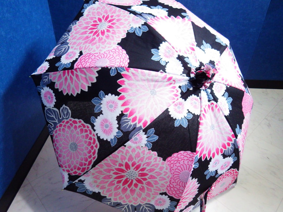 浴衣から生まれた日傘　いのちかな 菊は乱れて色増しぬ【限定品】 3枚目の画像