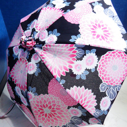 浴衣から生まれた日傘　いのちかな 菊は乱れて色増しぬ【限定品】 4枚目の画像