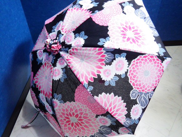 浴衣から生まれた日傘　いのちかな 菊は乱れて色増しぬ【限定品】 4枚目の画像