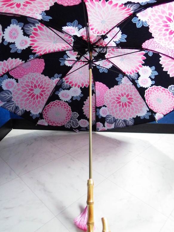 浴衣から生まれた日傘　いのちかな 菊は乱れて色増しぬ【限定品】 5枚目の画像