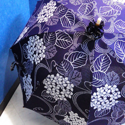 【再販します！】浴衣から生まれた日傘　紫陽花や 腕けだるげに恋のこゑ 1枚目の画像