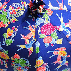 着物から生まれた日傘　紅型染め・琉球の風　限定品 1枚目の画像