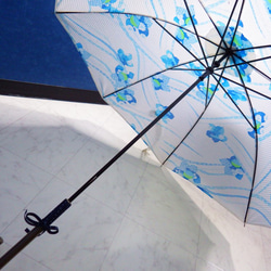 浴衣から生まれた日傘　お祭り夜店の青い花 8枚目の画像