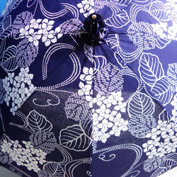 浴衣から生まれた日傘　あぢさいや 花と露との重みにて 1枚目の画像