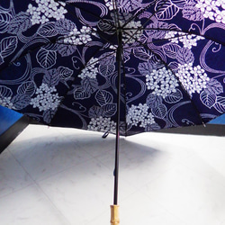 浴衣から生まれた日傘　あぢさいや 花と露との重みにて 5枚目の画像