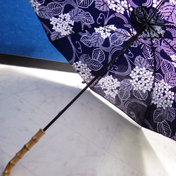 浴衣から生まれた日傘　あぢさいや 花と露との重みにて 6枚目の画像