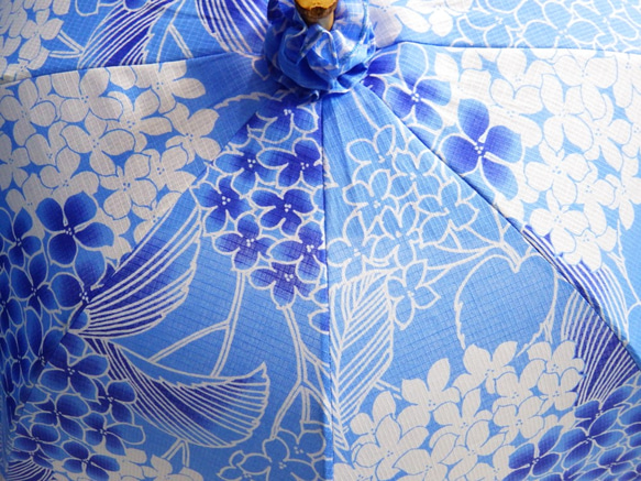 浴衣から生まれた日傘　わざはひの 遠ざかる色濃紫陽花 2枚目の画像