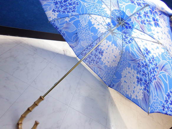 浴衣から生まれた日傘　わざはひの 遠ざかる色濃紫陽花 8枚目の画像