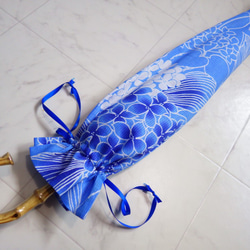 浴衣から生まれた日傘　わざはひの 遠ざかる色濃紫陽花 9枚目の画像
