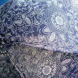 浴衣から生まれた日傘　ひととせは かりそめならず藍浴衣《限定品・桜骨》 4枚目の画像