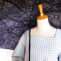 浴衣から生まれた日傘　ひととせは かりそめならず藍浴衣《限定品・桜骨》 7枚目の画像