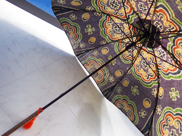 手作り日傘　雨の香や 亜細亜の隅に蚊帳を吊り【限定品】 7枚目の画像
