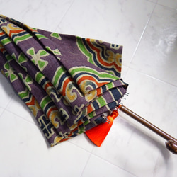 手作り日傘　雨の香や 亜細亜の隅に蚊帳を吊り【限定品】 10枚目の画像