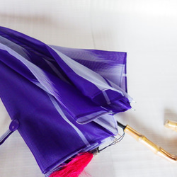 浴衣から生まれた日傘　飄々と 生きるがよろし紫木蓮【最後の限定品】 10枚目の画像
