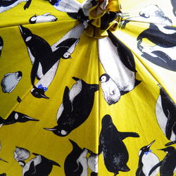 手作り日傘　ペンギンの 手はつなぎたし春来たる≪限定品≫ 2枚目の画像