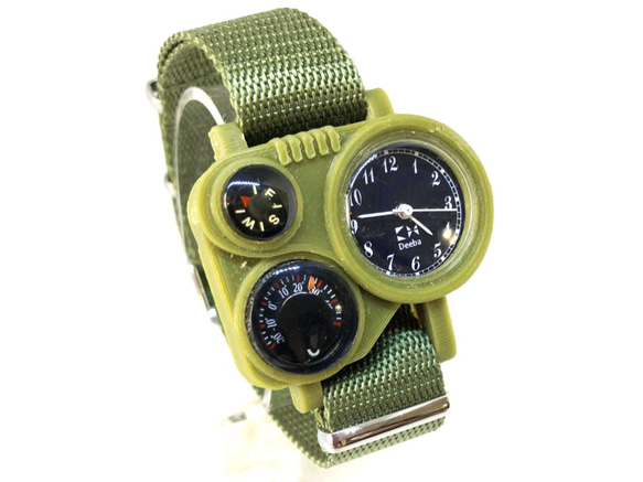 ExDeeba 3DCLOX ZEST/ゼスト - アーミーグリーンカラー 腕時計 Crafz