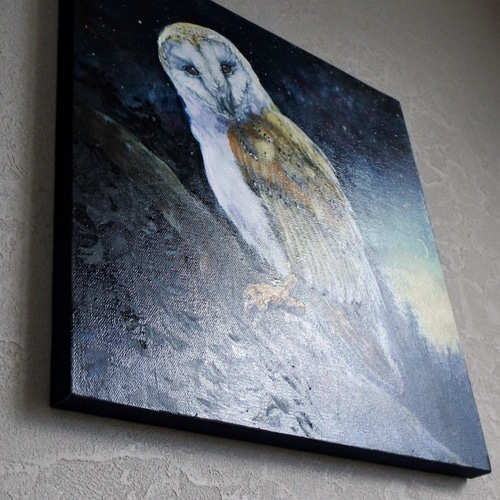 メンフクロウの油絵S4正方形パネル 絵画 mimoza 通販 12425222 メンフクロウの油絵S4正方形パネル 絵画 mimoza 通販 12425222