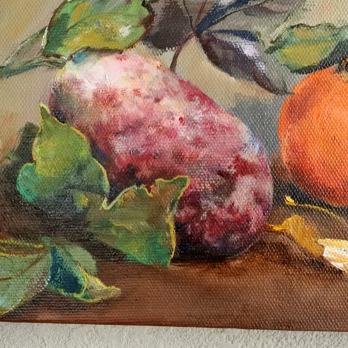 柿とアケビのアートパネル 絵画 mimoza 通販 13073726｜Creema(クリーマ)