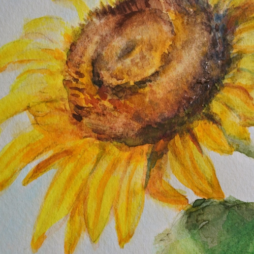 ひまわり水彩画原画 絵画 mimoza 通販 9736218｜Creema(クリーマ)