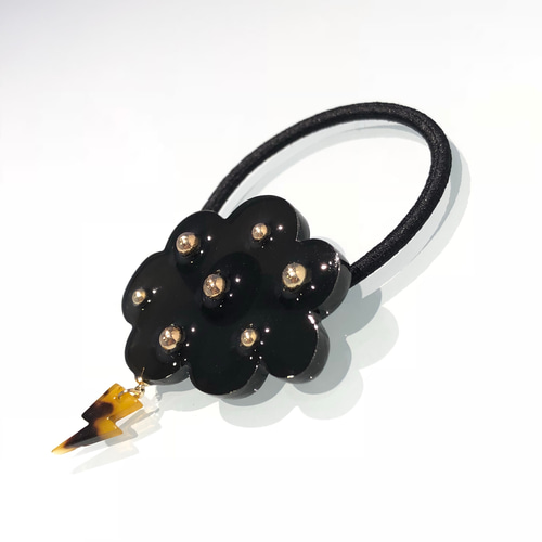 レジン 猫 美女 ヘアゴム ブローチ No.1331 猫のヘアゴム レジン