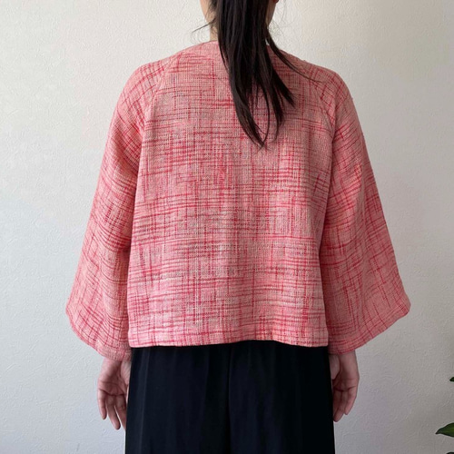 後ろぷっくりノーカラージャケット ピンク ゆったり ノーカラージャケット（ピンク系）一覧 - WEAR