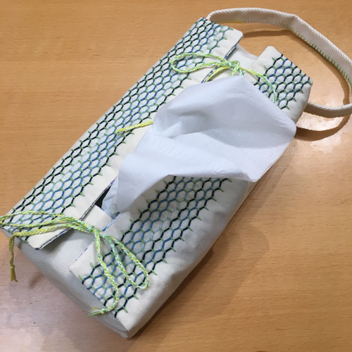 刺繍ティッシュカバーボックスティッシュNO.31 オーダーメイド