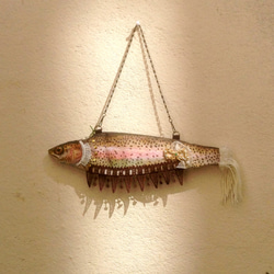 お魚コラージュ ポシェット made in France フランス製 4枚目の画像